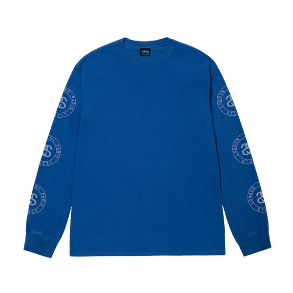 Stüssy - Seal Pig. Dyed L/S Tee - (Blue)