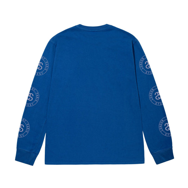 Stüssy - Seal Pig. Dyed L/S Tee - (Blue)