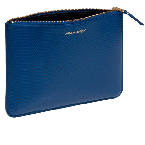 CDG Wallet - Luxury Group Large Zip Pouch - (Blue SA5100LG)
