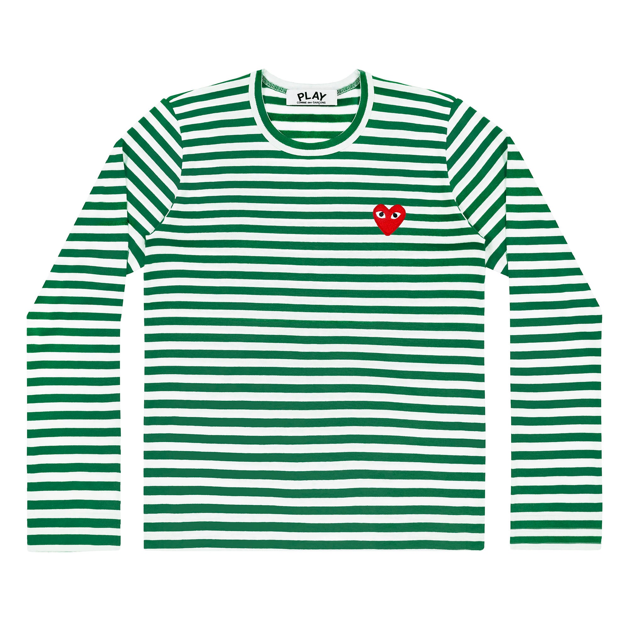 Play Comme des Garçons - Striped T-Shirt - (Green/White) view 1