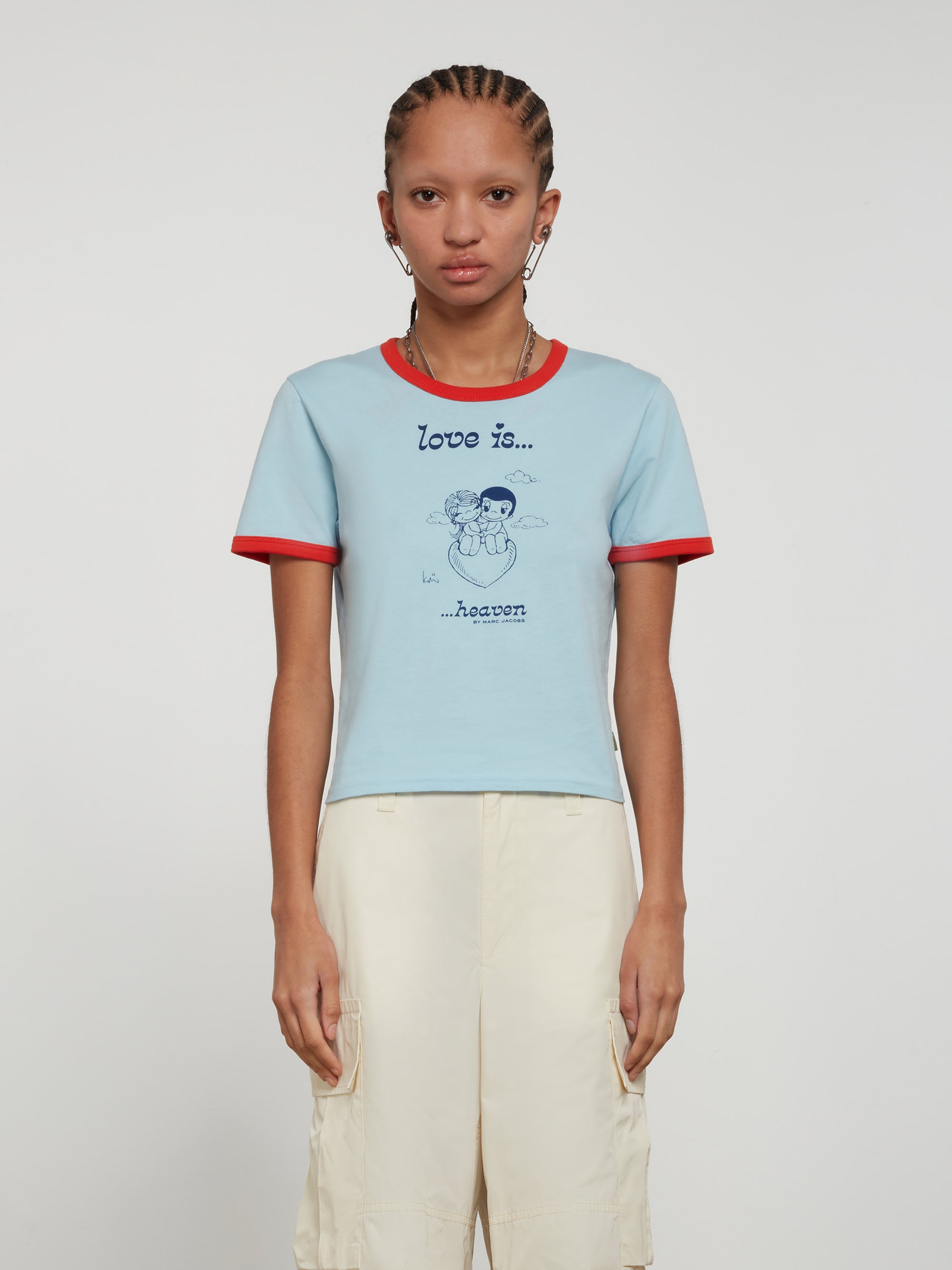 Heaven by Marc Jacobs: Women’s Love Is Baby Tee (Light Blue
