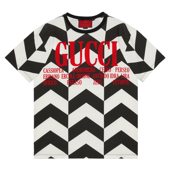 Gucci - Men’s DSM Exclusive Chevron Printed T-Shirt - (Black/White)