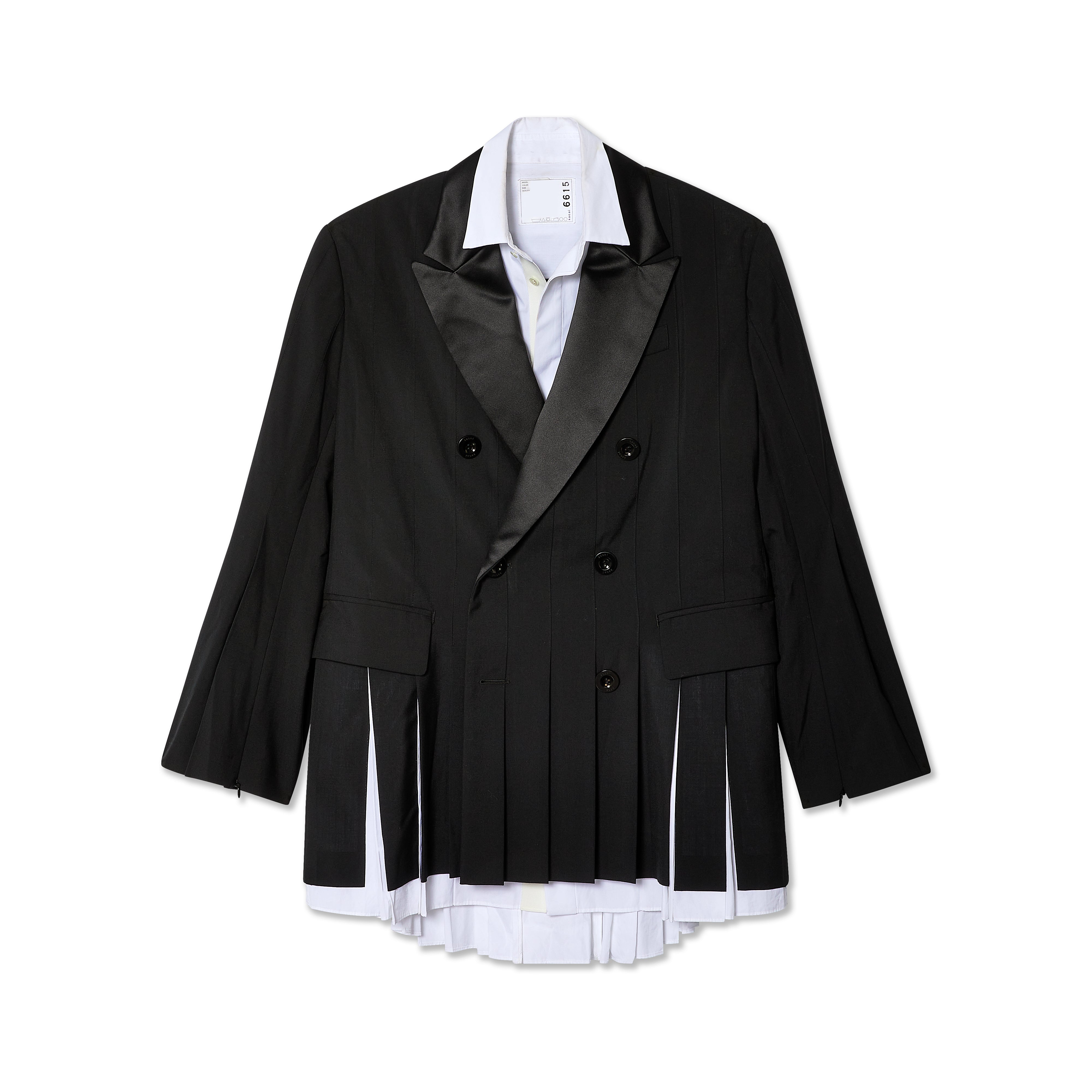 sacai - Women’s Suiting x Cotton Poplin Jacket - (Black)