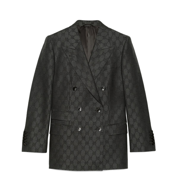 Gucci - Women’s GG Wool Jacquard Jacket - (Dark Grey/Black)
