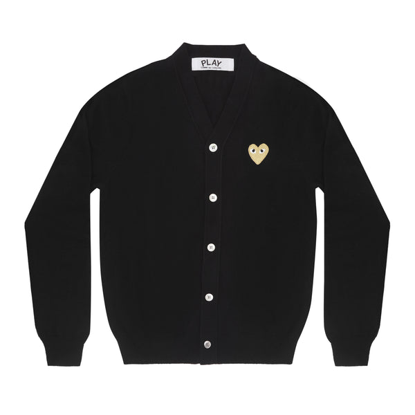 Play - Men's Gold Heart Cardigan - (Black)