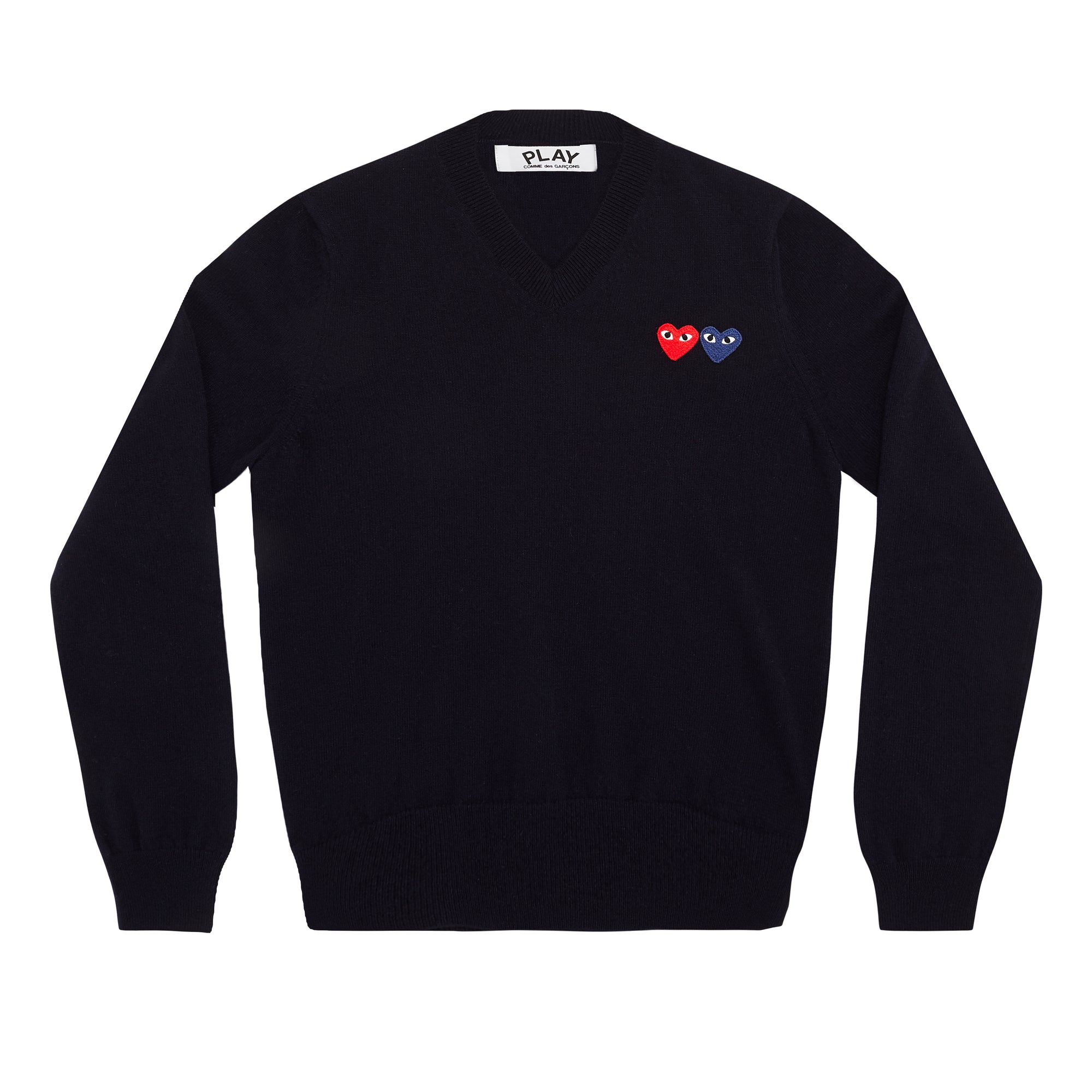 Play Comme des Garçons - Double Heart Sweater - (Navy) view 1