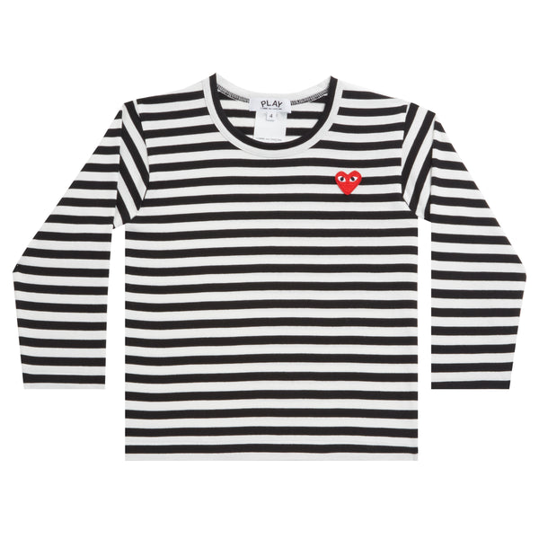 Play Comme des Garçons - Kids Striped T-Shirt - (Black)