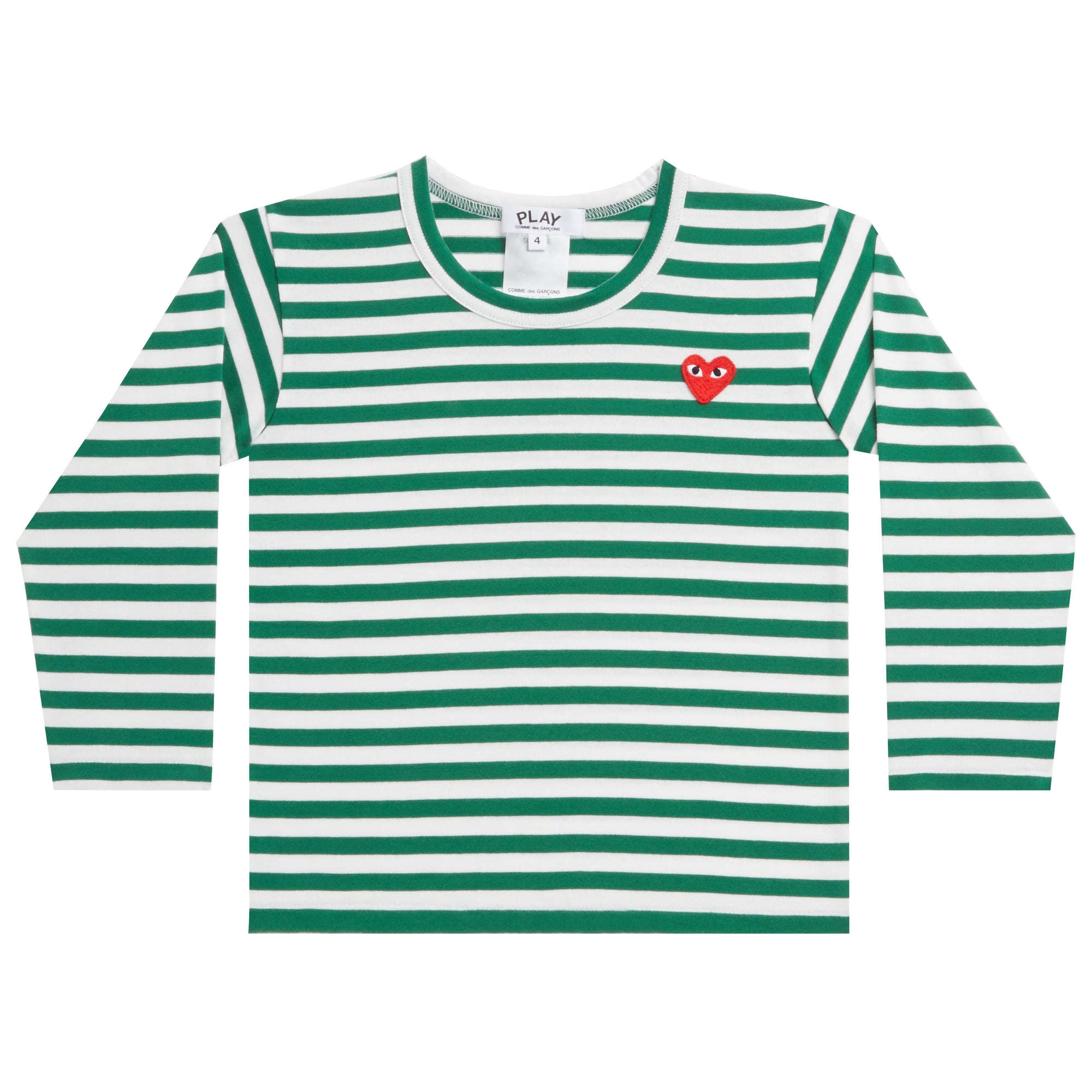 Play Comme des Garçons - Kids Striped T-Shirt - (Green) view 1