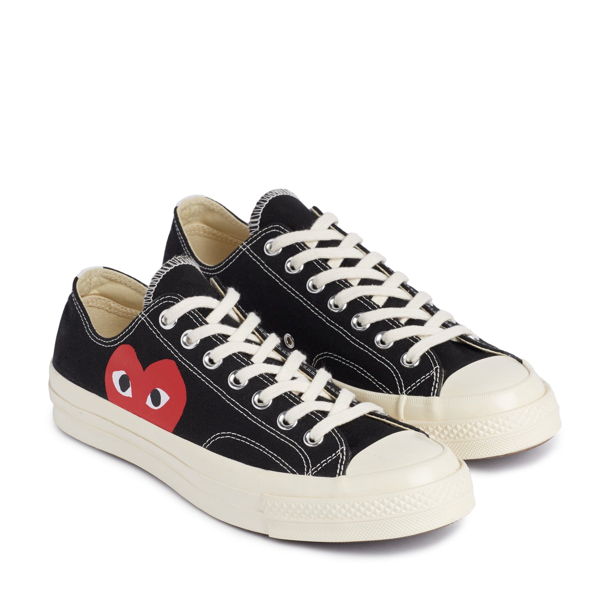 Play Converse: Red Heart Chuck Taylor All Star ’70 Low Sneakers (Black ...