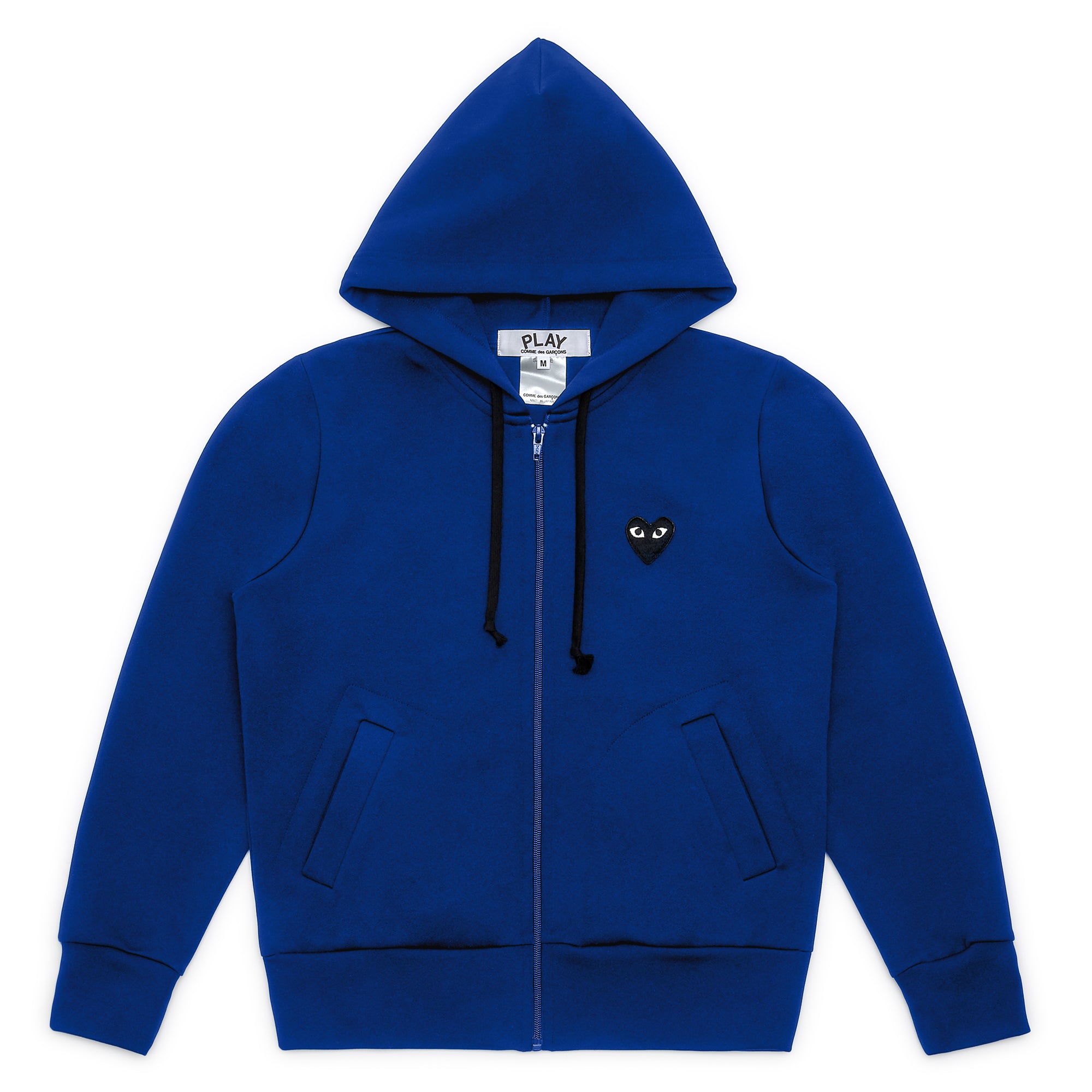 Play Comme des Garçons - Hooded Sweatshirt with Big Hearts - (Navy) view 1