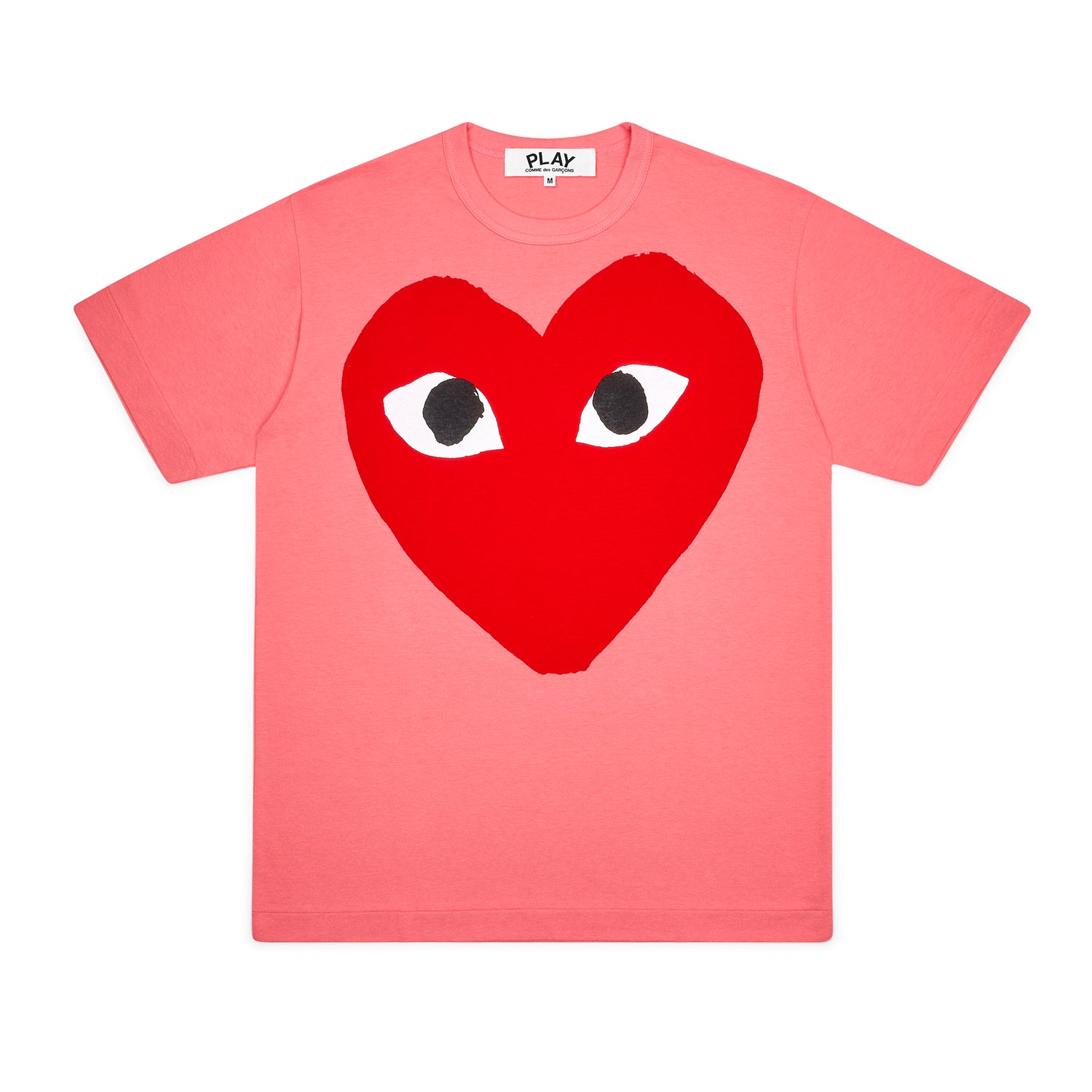 Play Comme Des Garçons Bright Heart Logo T-Shirt (Pink) | Dover Street ...