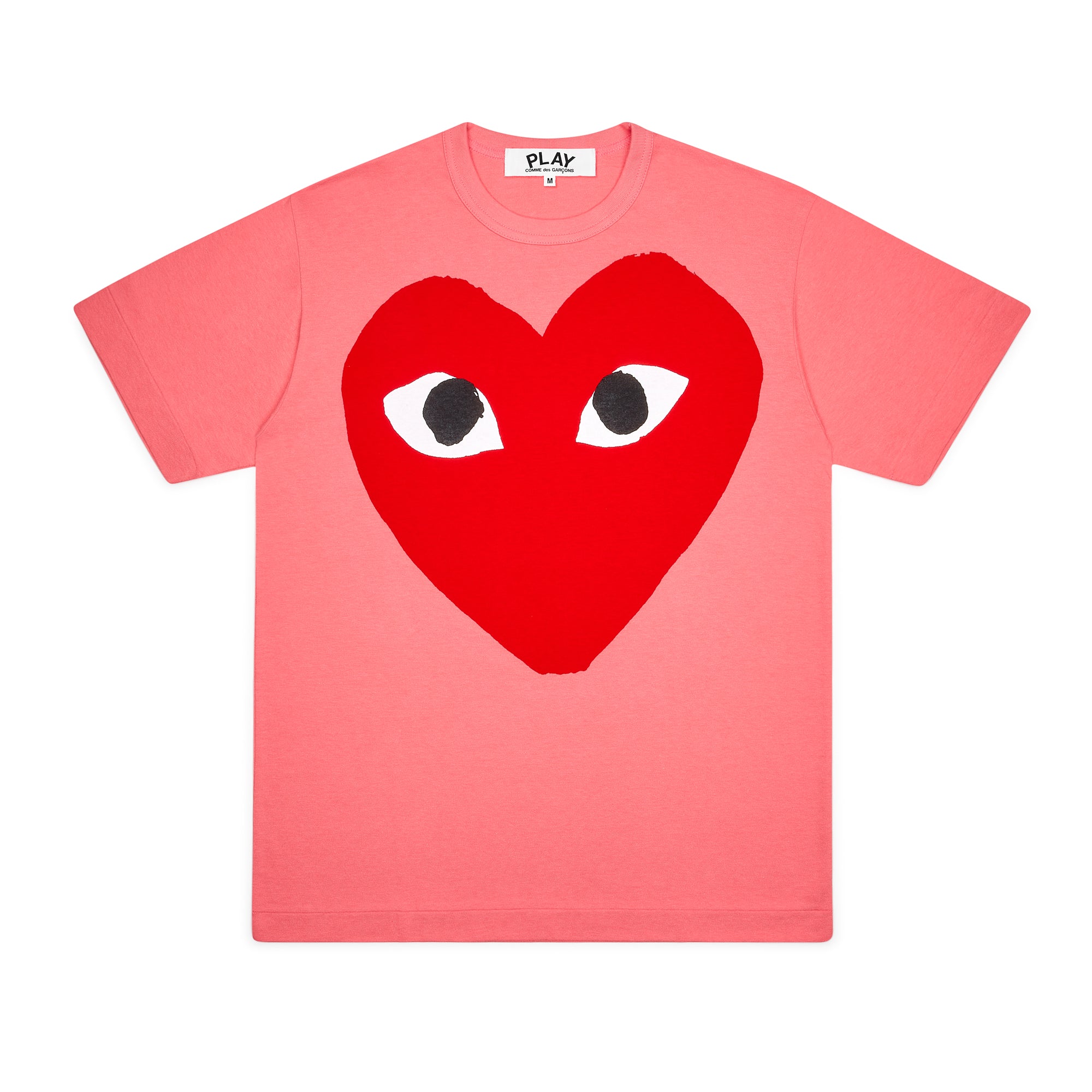 Play Comme des Garçons - Bright Heart Logo T-Shirt - (Pink) view 1