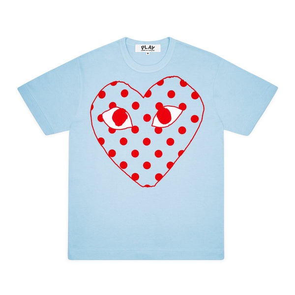 Play Comme des Garçons - Bright Spotted Heart T-Shirt - (Blue)