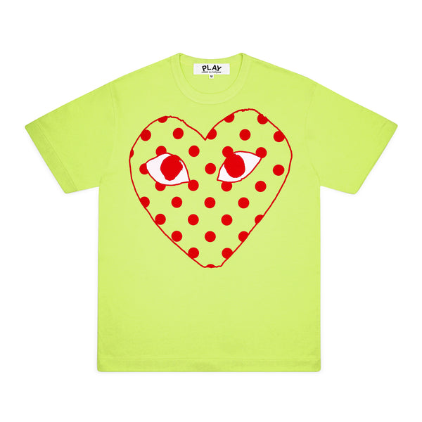 Play Comme des Garçons - Bright Spotted Heart T-Shirt - (Green)