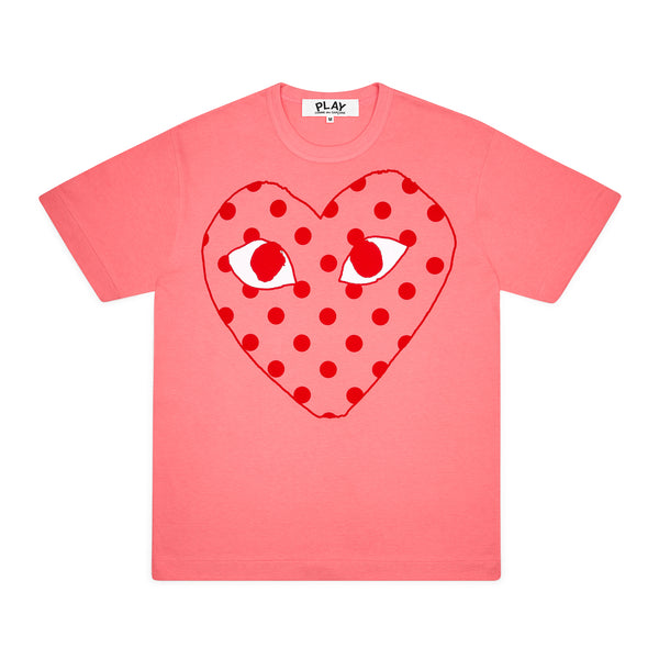 Play Comme des Garçons - Bright Spotted Heart T-Shirt - (Pink)