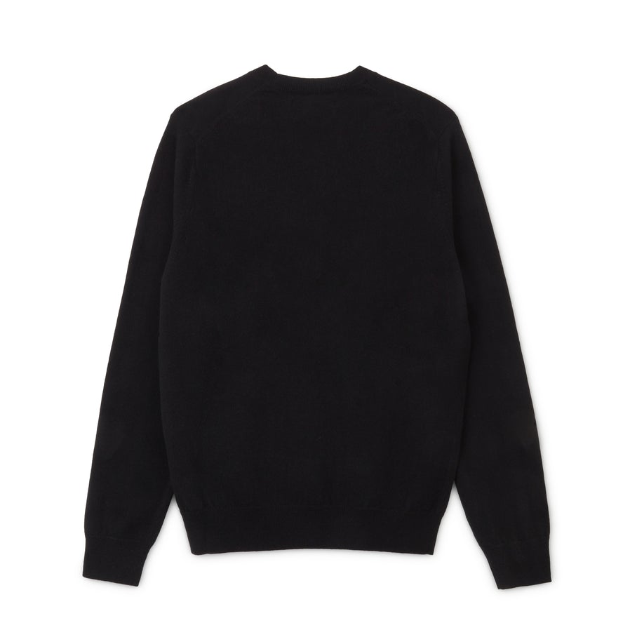 CDG Shirt Forever - Round Neck Lambswool Jumper - (Black) view 2