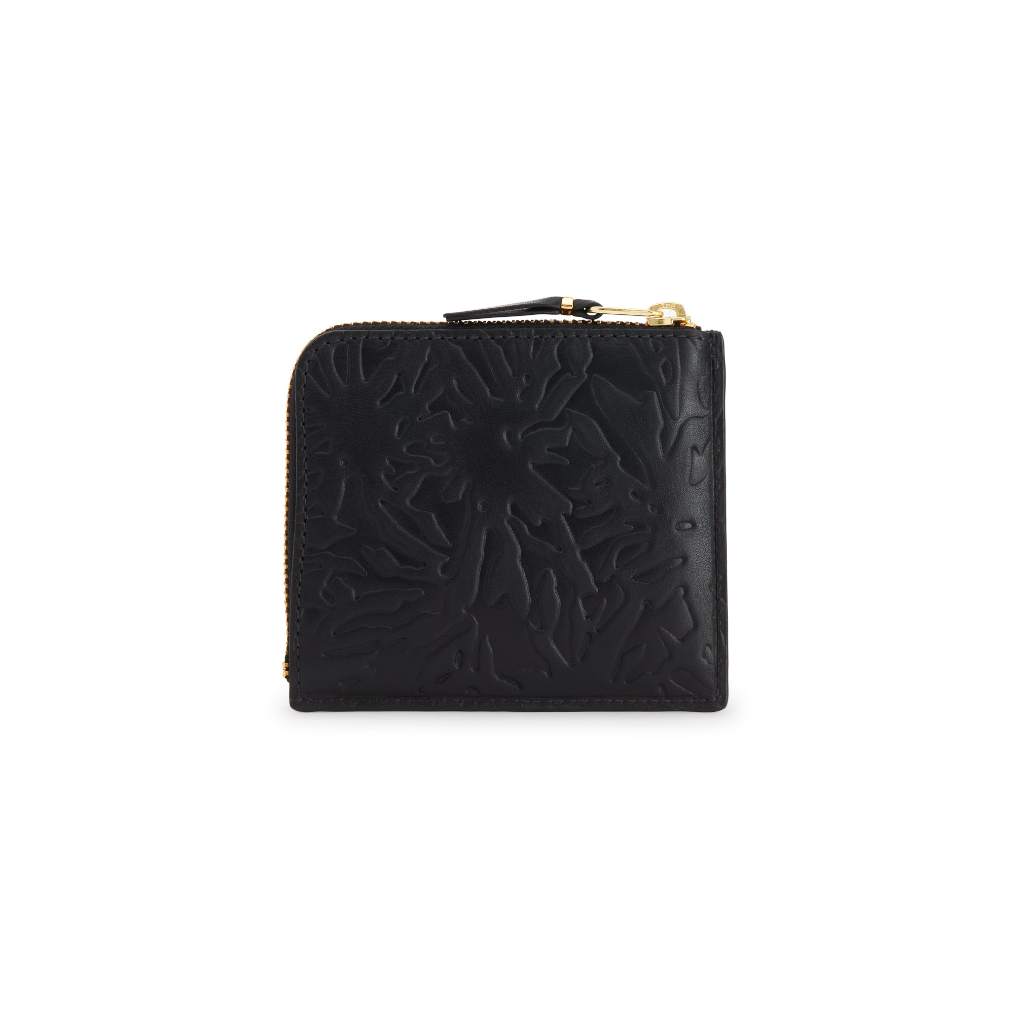 CDG Wallet - Embossed Forest Zip Around Wallet - (Black SA3100EF)