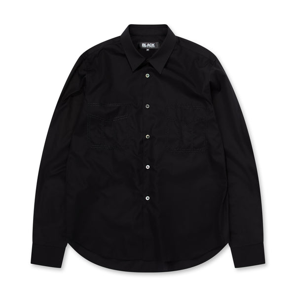BLACK Comme des Garçons Shirt - Stitch Chest Pocket Shirt - (Black)