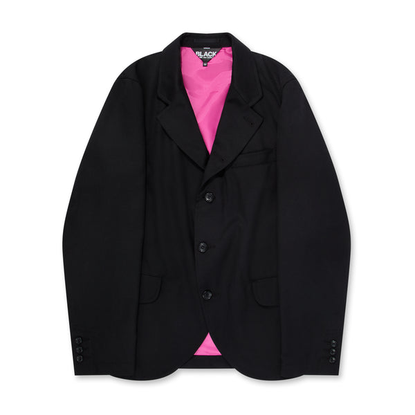 BLACK Comme des Garçons - Wool Gabardine Jacket - (Black/Pink)