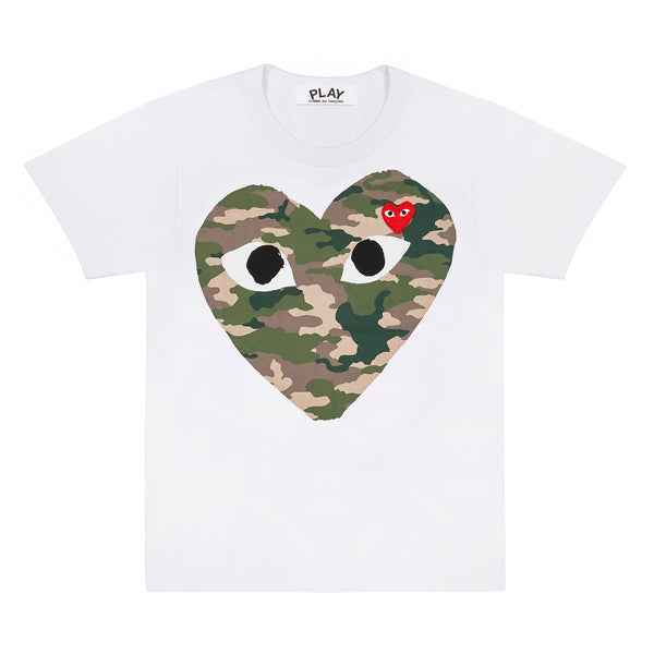 Play Comme des Garçons - Camouflage Heart T-Shirt - (White)