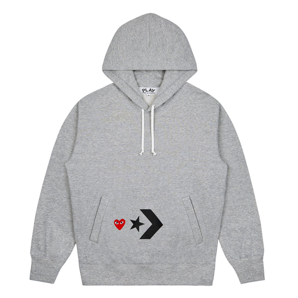 Play Comme des Garçons - Converse Hoodie - (Grey)
