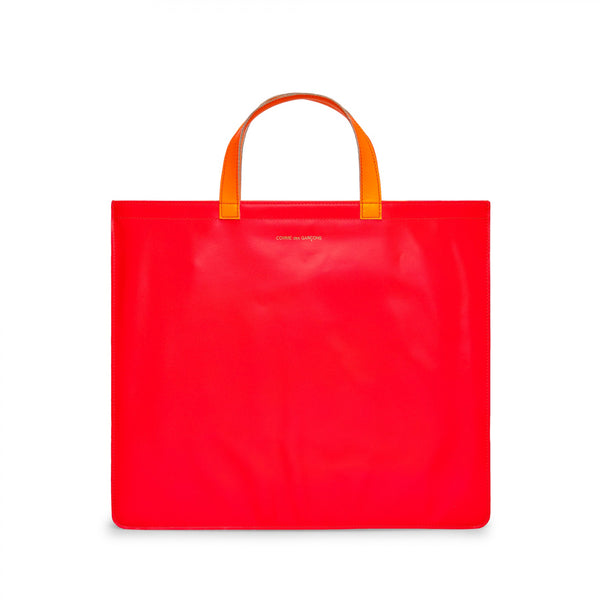 Comme des Garçons Super Fluo Leather Tote Bag Unisex Multicolour