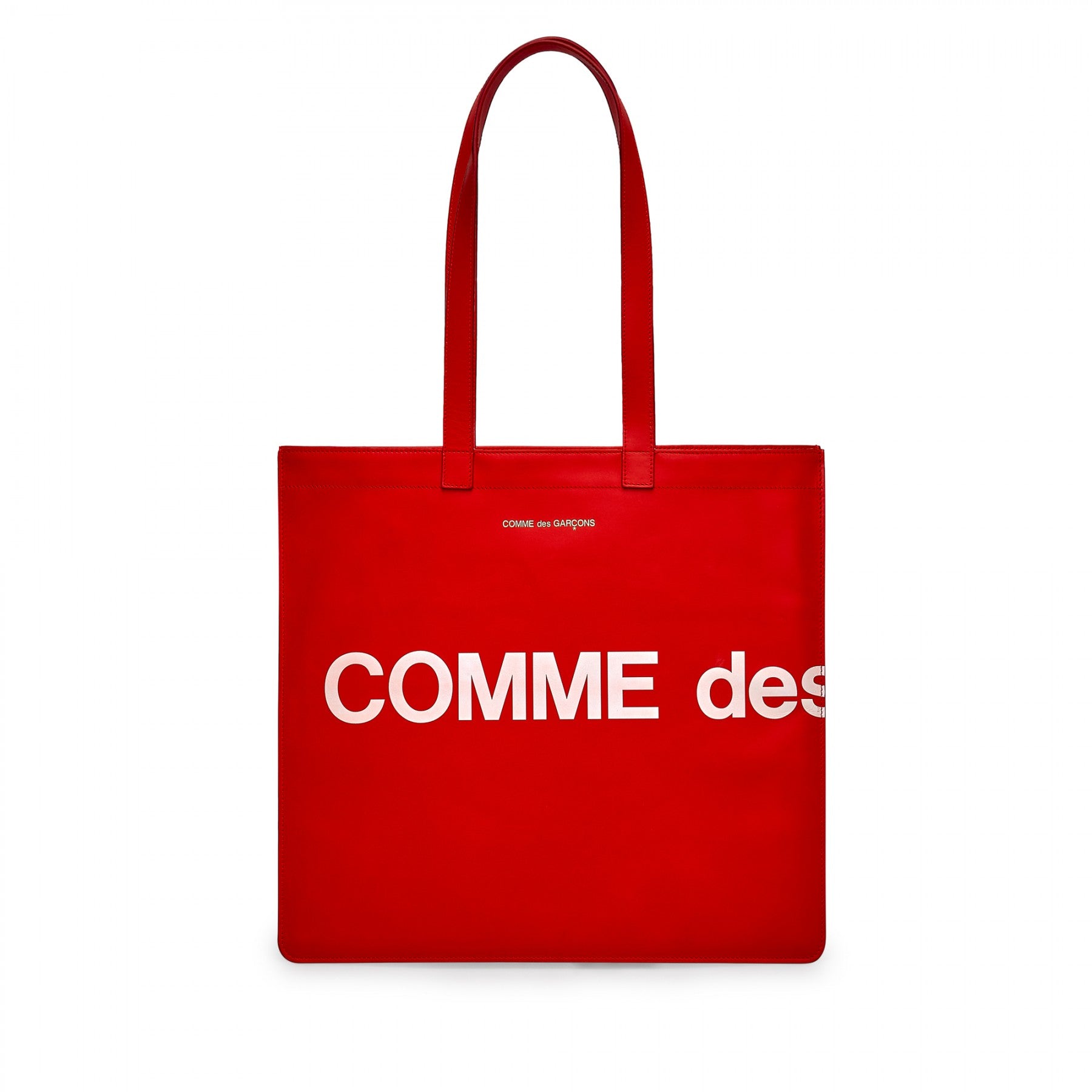 CDG Wallet - Huge Logo Tote Bag - (Red) view 1