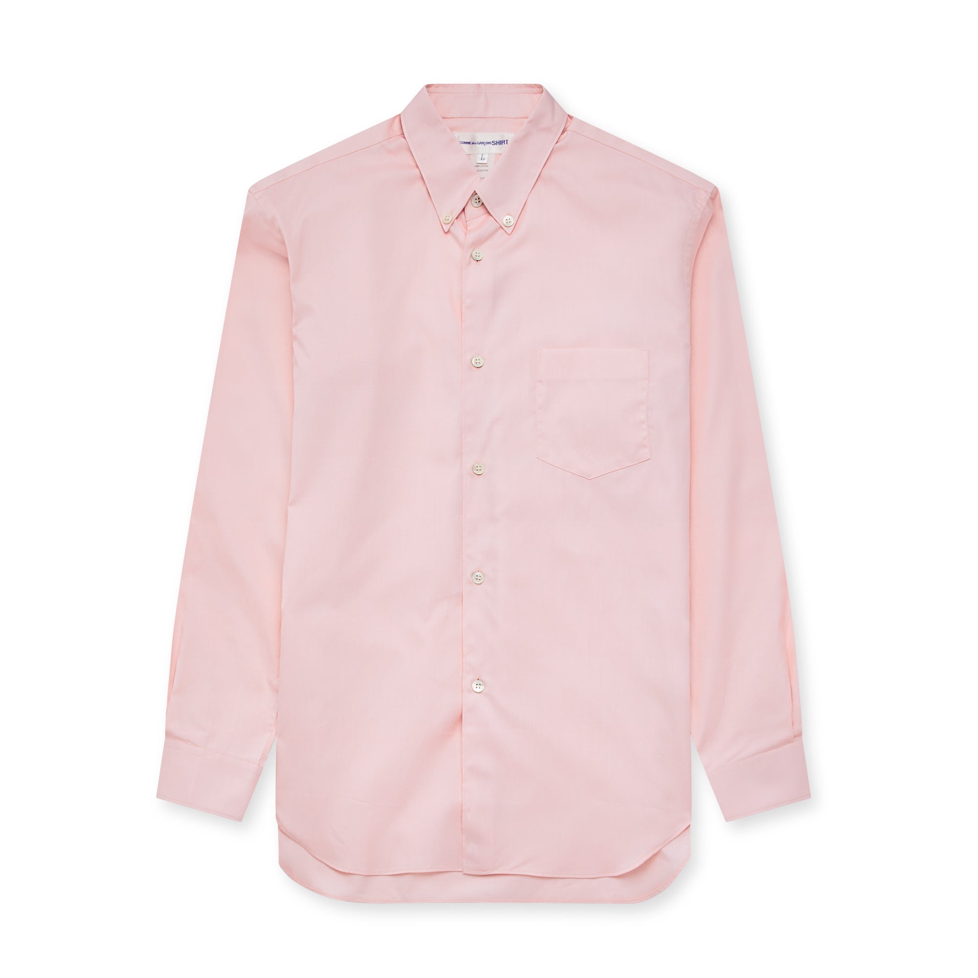 CDG Shirt Forever - Slim Fit Button-Down Cotton Shirt - (Pink) view 1