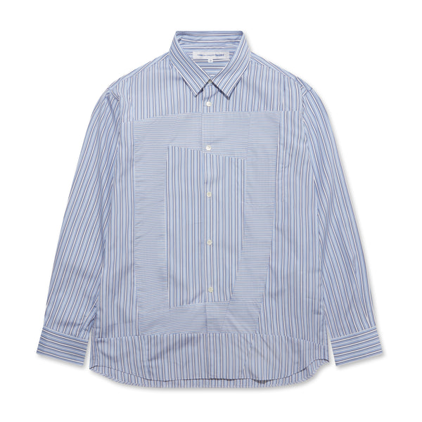 CDG Shirt Forever - Classic Fit Square Patchwork Stripe Shirt - (Stripe/Mix)