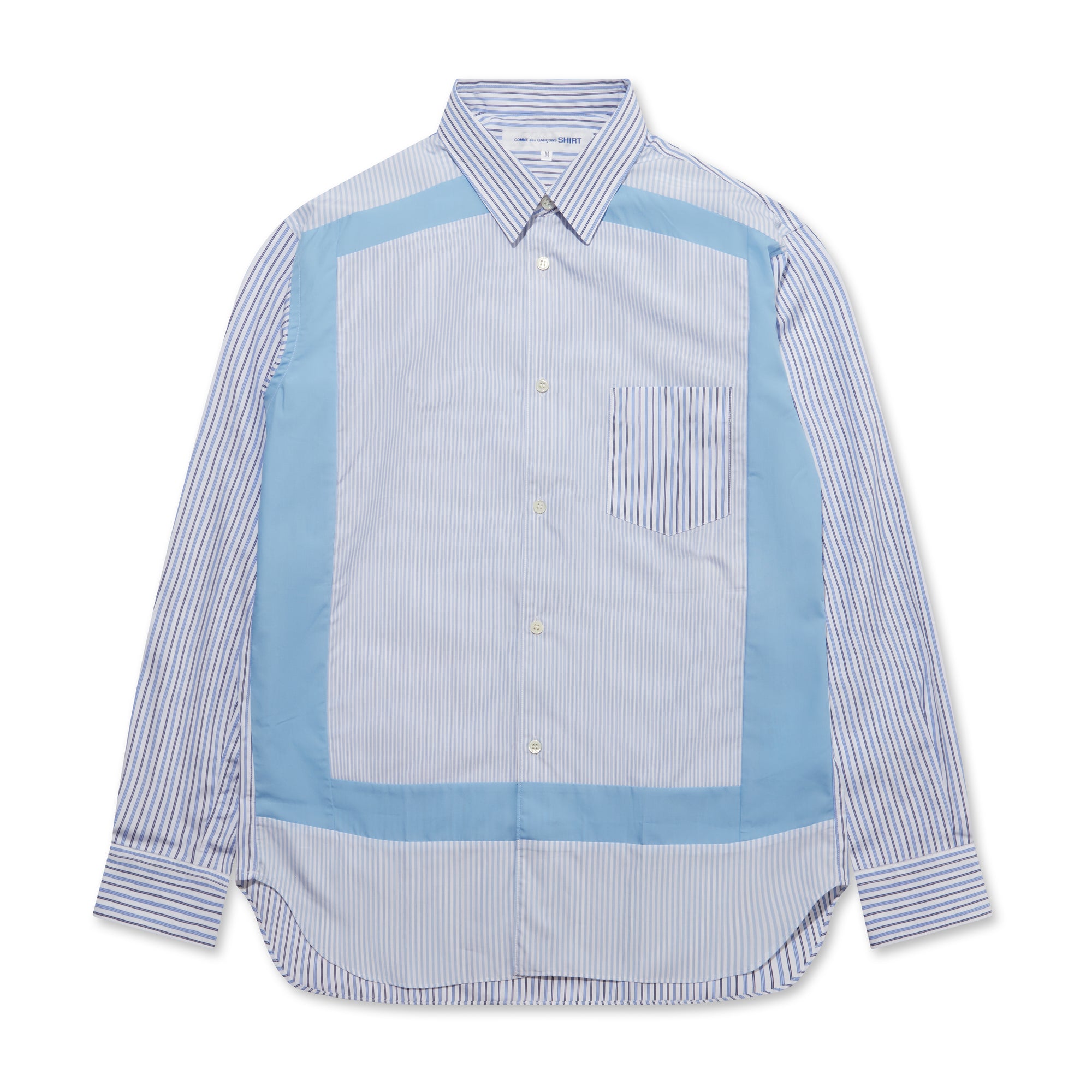 CDG Shirt Forever - Classic Fit Contrast Stripe Shirt - (Stripe/Mix) view 1