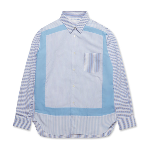 CDG Shirt Forever - Classic Fit Contrast Stripe Shirt - (Stripe/Mix)
