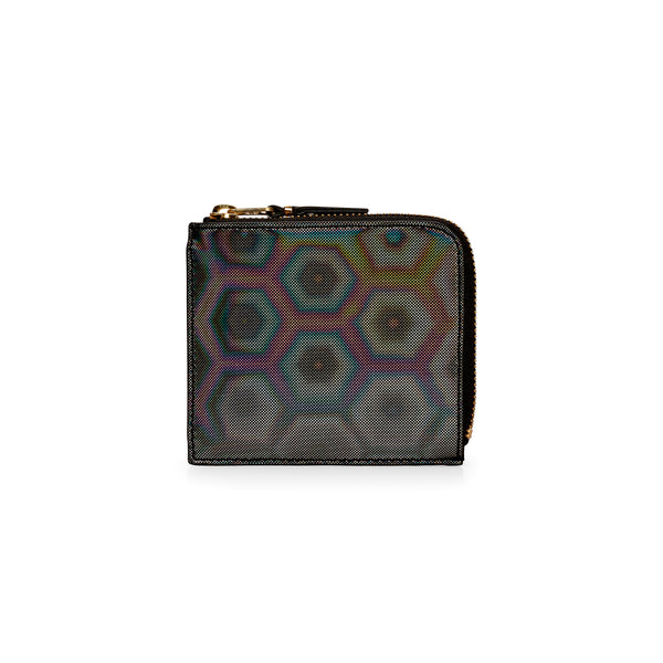 CDG Wallet - Black Rainbow Zip Around Wallet - (Black SA3100BR)