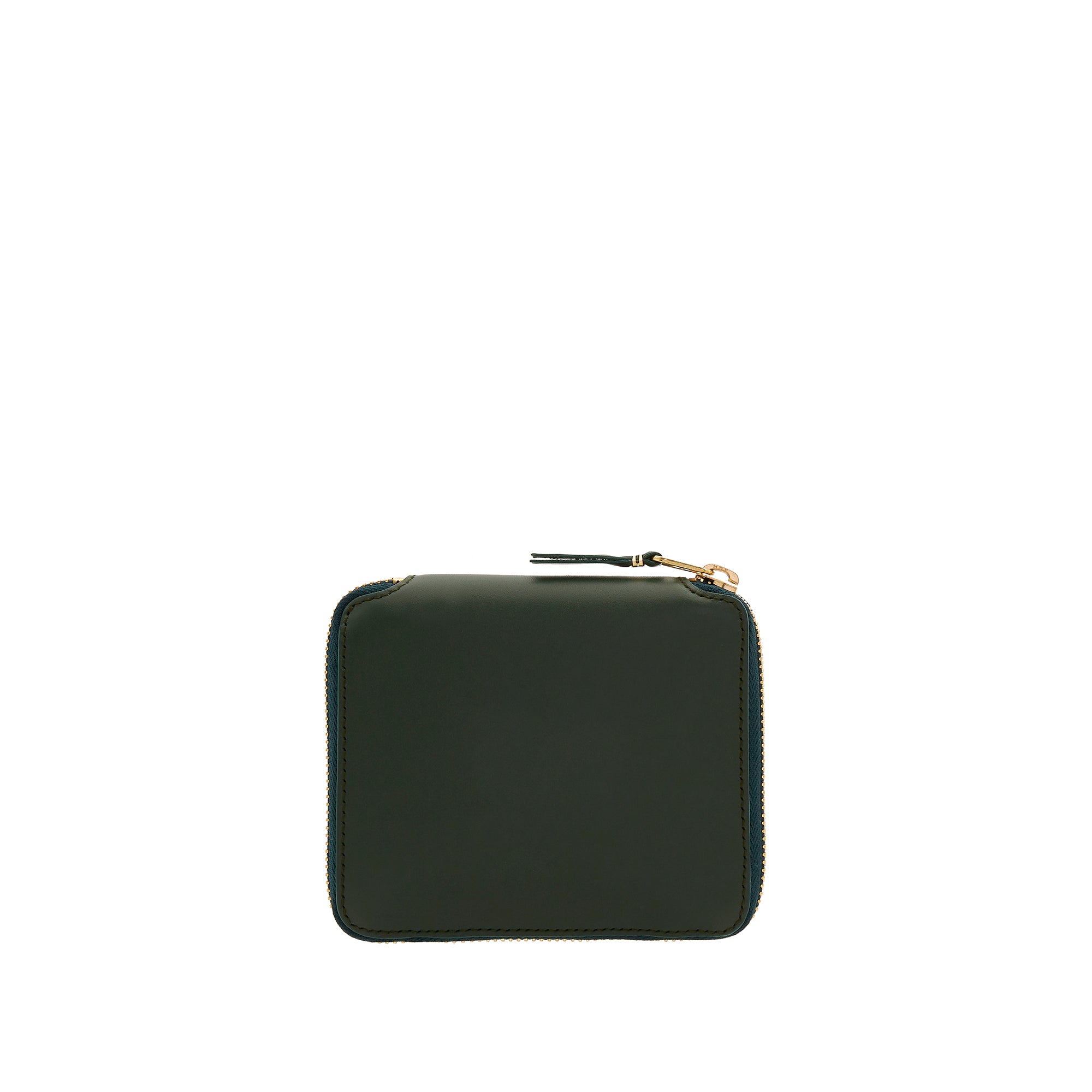 CDG Wallet: Classic Leather Full Zip Around Wallet (Bottle Green