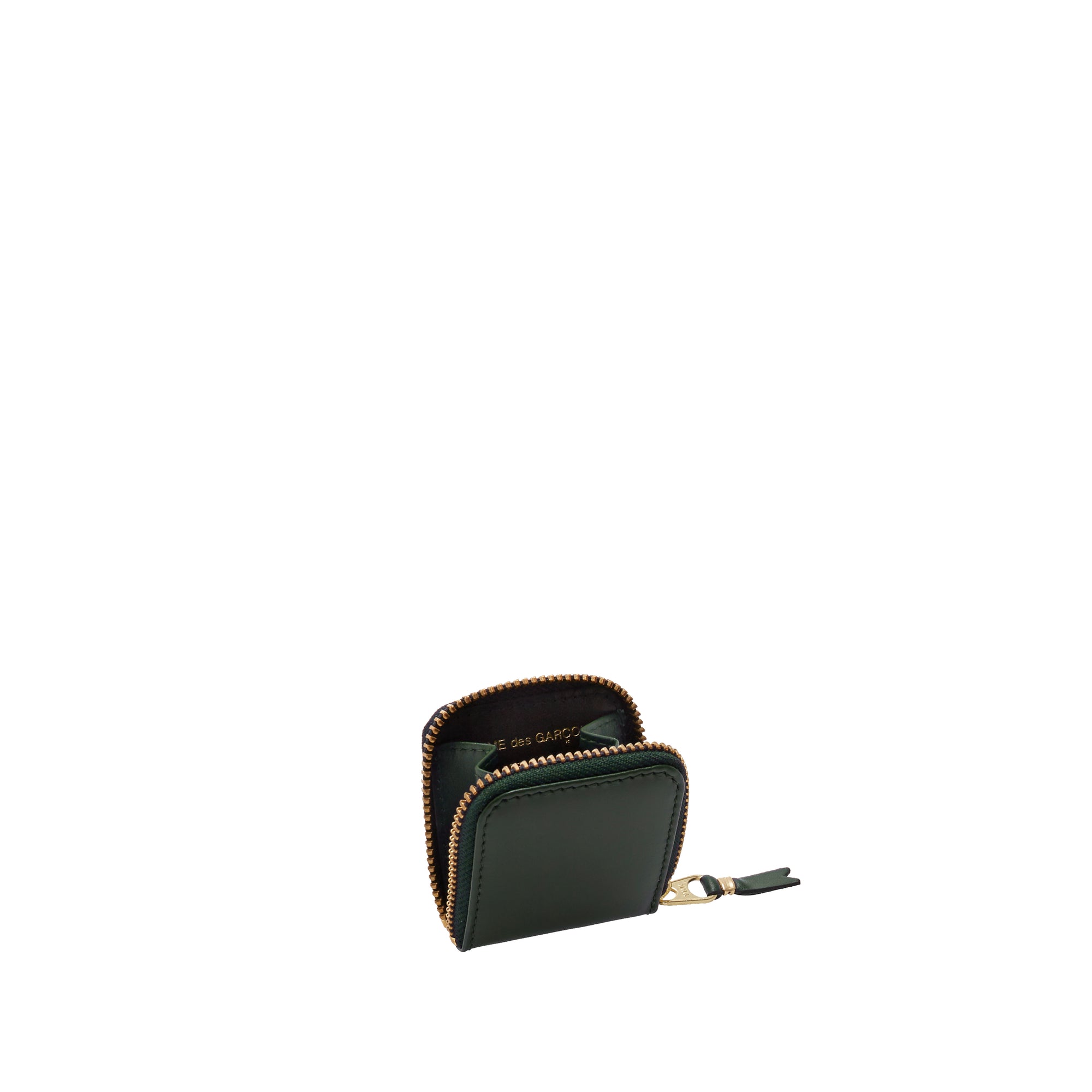 CDG Wallet - Classic Leather Micro Wallet - (Bottle Green SA4100) view 2, Click to Zoom in