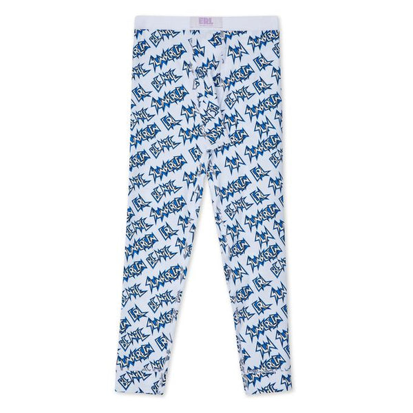 ERL - Kids Cotton Printed Long John Knit - (Blue/White)