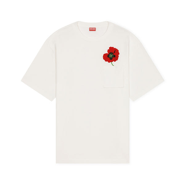Kenzo Men's Oversized Poppy Pocket T-Shirt (Off White)