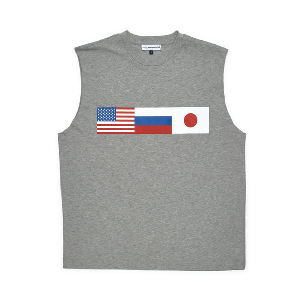 Gosha Rubchinskiy - Men's Sleeveless Flag T-Shirt (Grey)