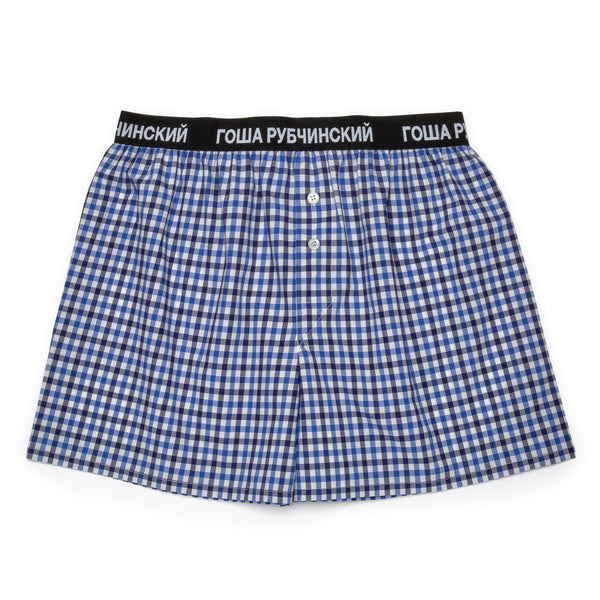 Gosha Rubchinskiy Men's Check Underwear (Blue)