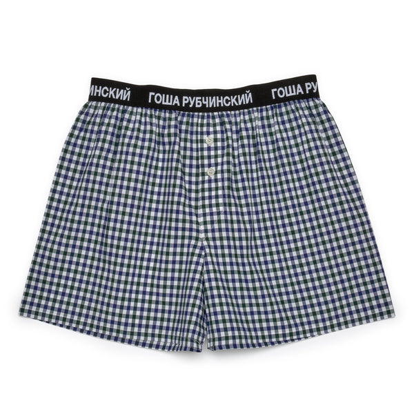 Gosha Rubchinskiy Men's Check Underwear (Green)