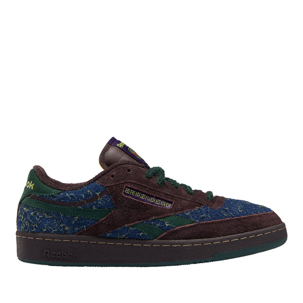 Brain Dead x Reebok - Club C Revenge Sneakers - (Purple Abyss/Dark Forest/Batik Blue)