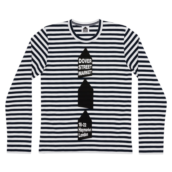 Dover Street Market - Haymarket Striped Long-Sleeved T-Shirt - (Navy)