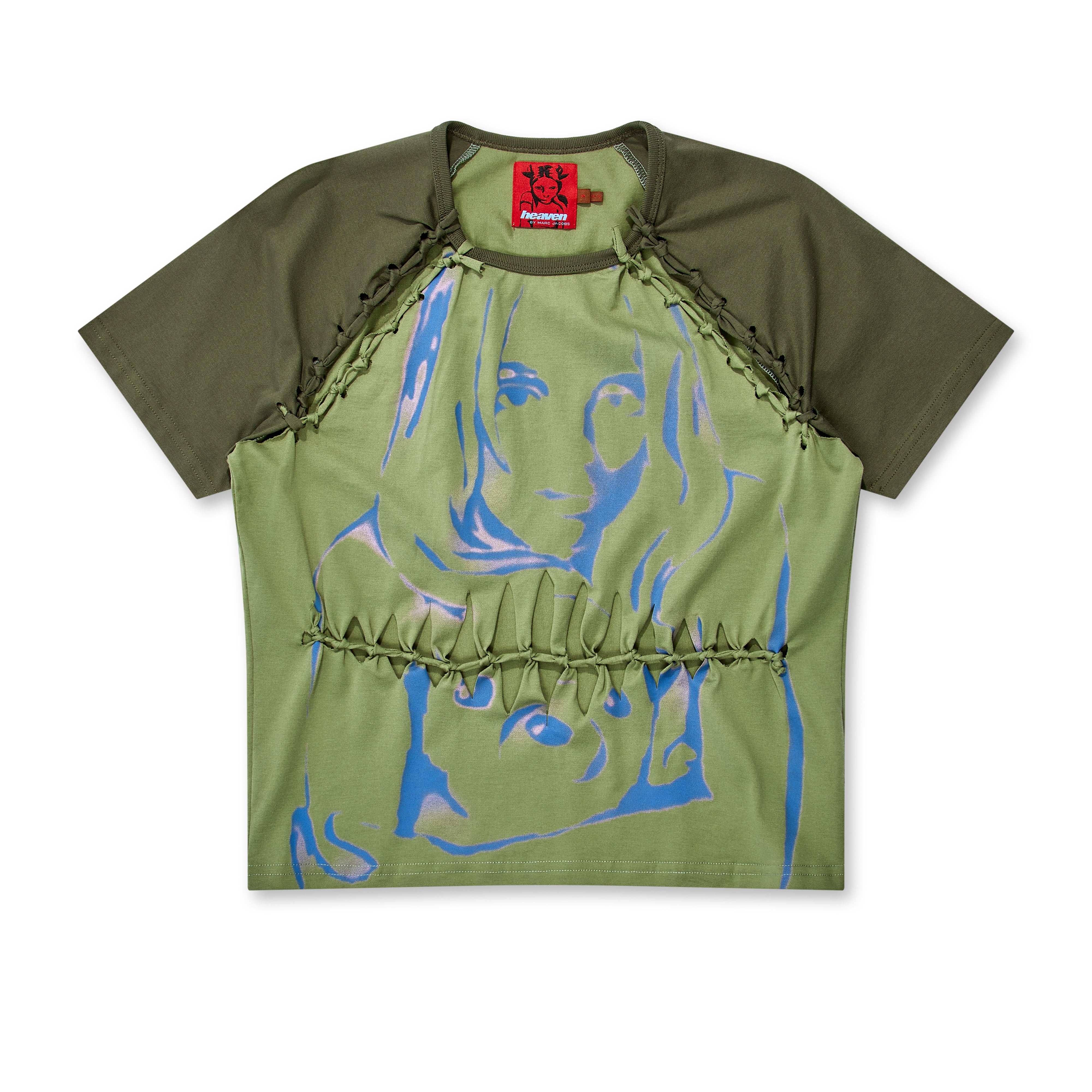 Heaven by Marc Jacobs - Women's Slashed Knotted Tee - (Green)