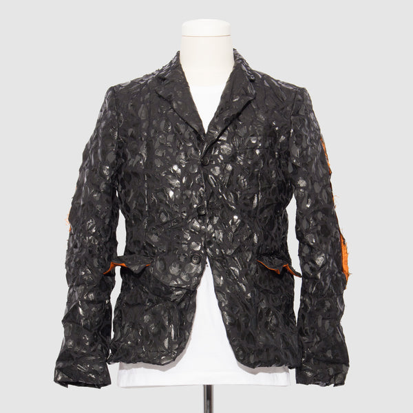 BLACK Comme des Garçons Leopard Exploding Arm Jacket (Black)