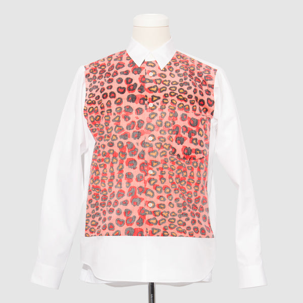 BLACK Comme des Garçons Filip Pagowski Bib Shirt (White/Print)