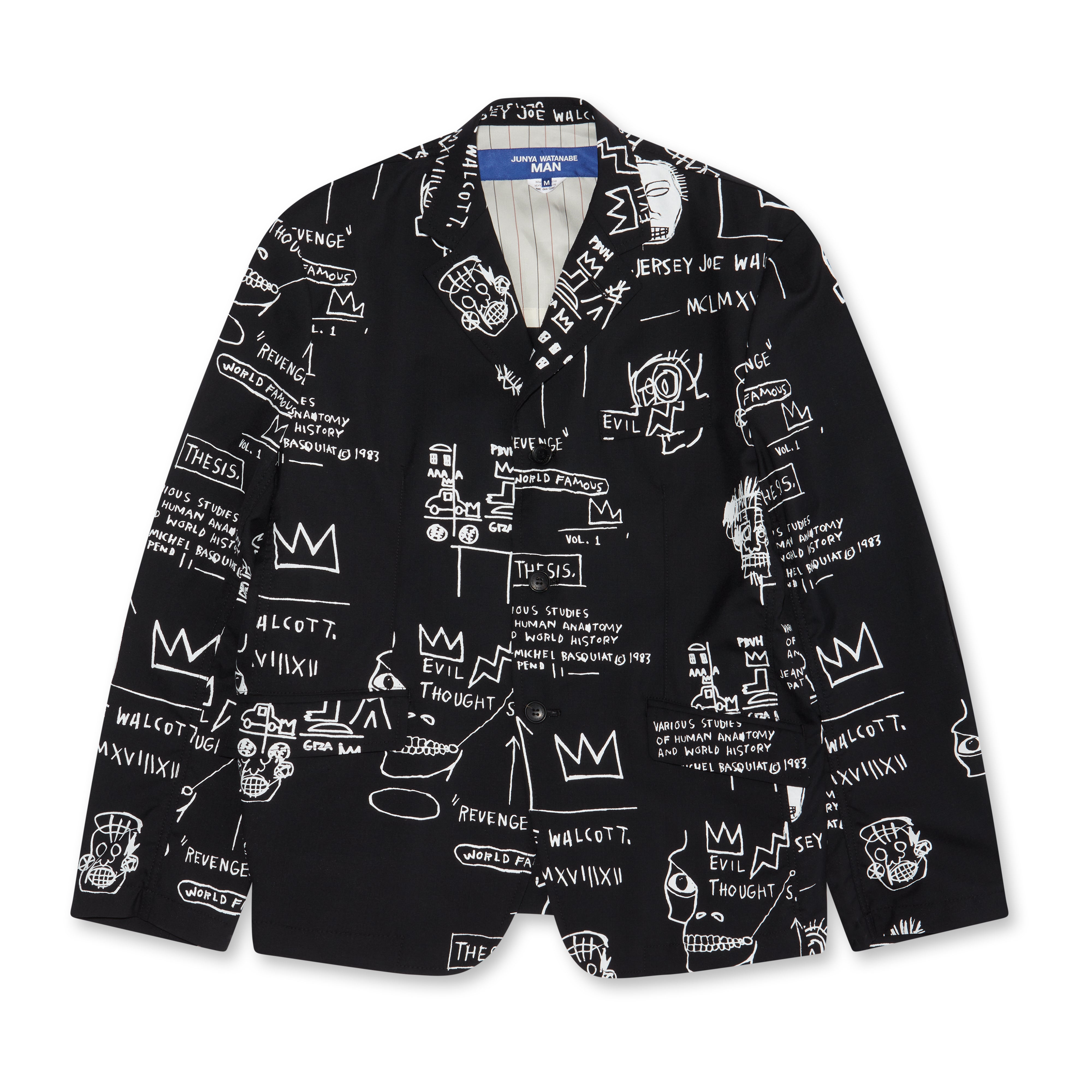 Junya Watanabe MAN - Jean-Michel Basquiat Tropical Wool Jacket -  (Black/White)