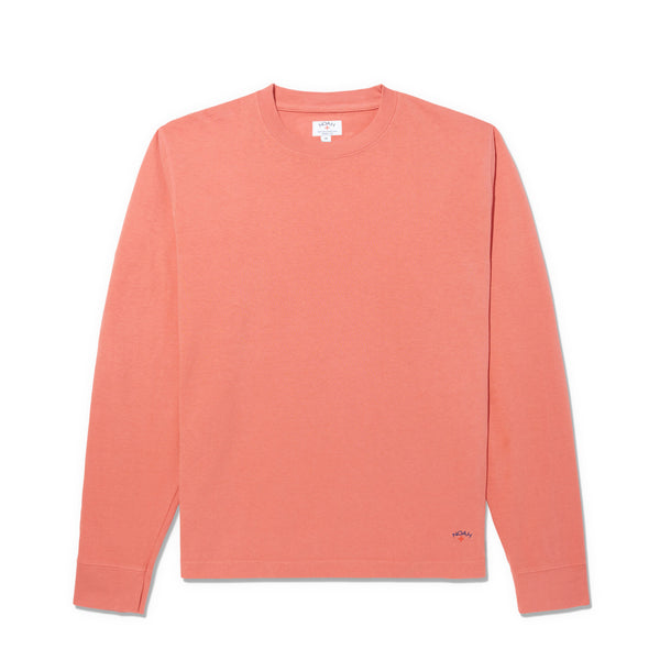 Noah - Long Sleeve Recycled Cotton Tee - (Coral)