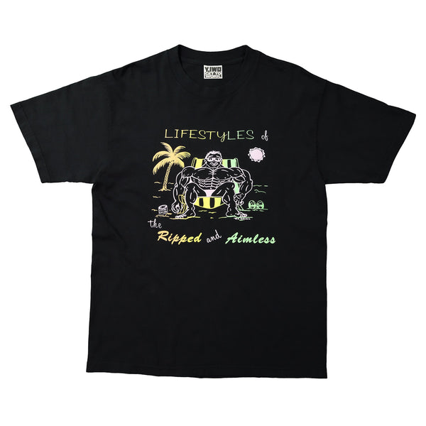 Y, IWO x Ric Drasin Ripped and Aimless T-Shirt (Black)