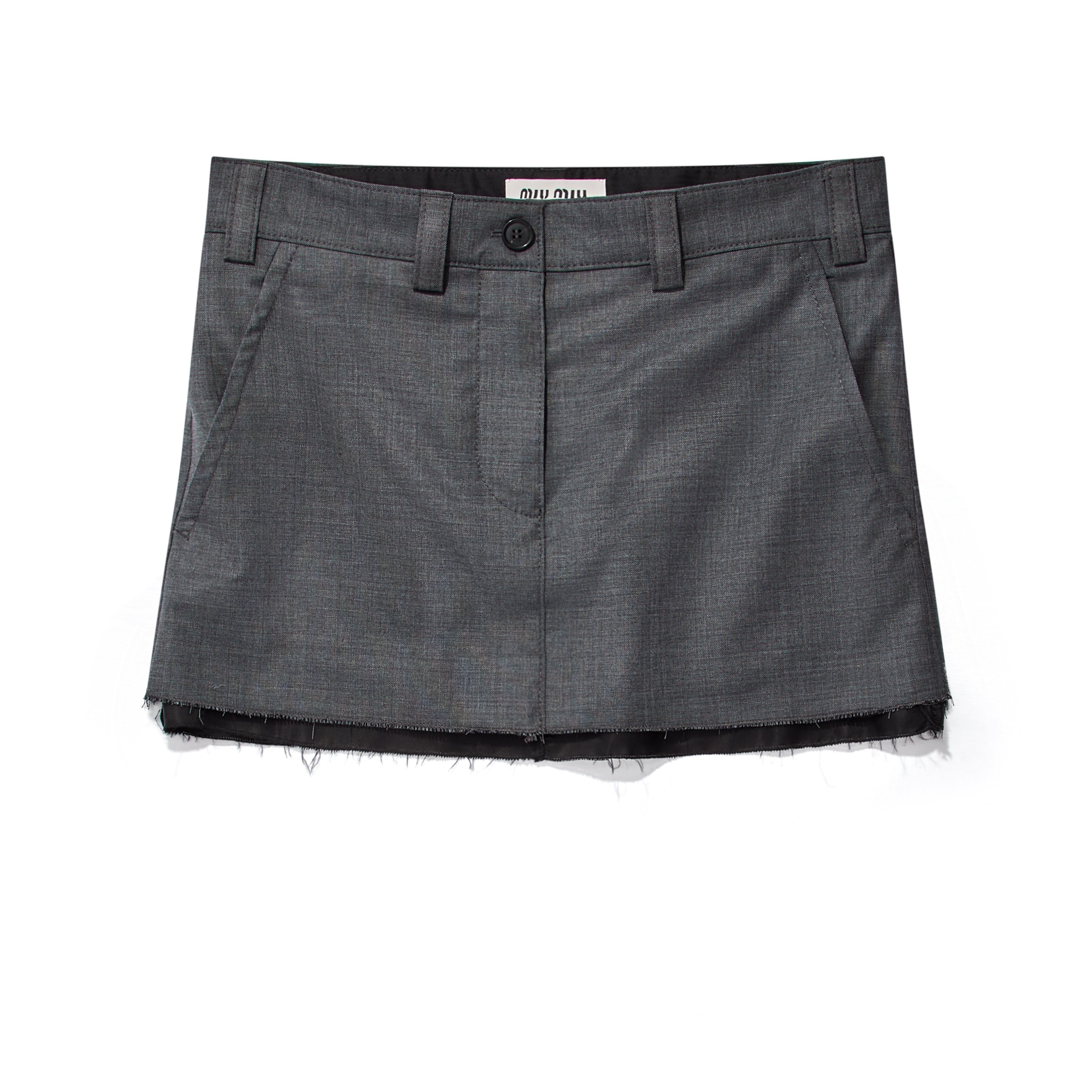 Miu Miu - Women’s Wool Skirt - (Slate)