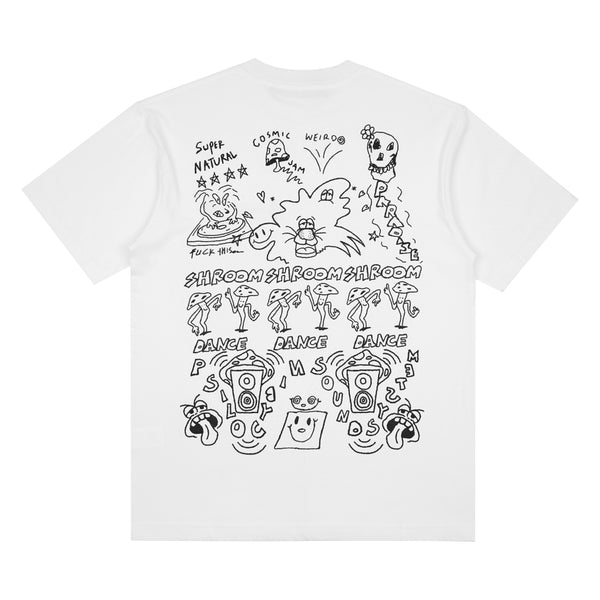 Funguys - Men's Dancing Mania Tee - (White)