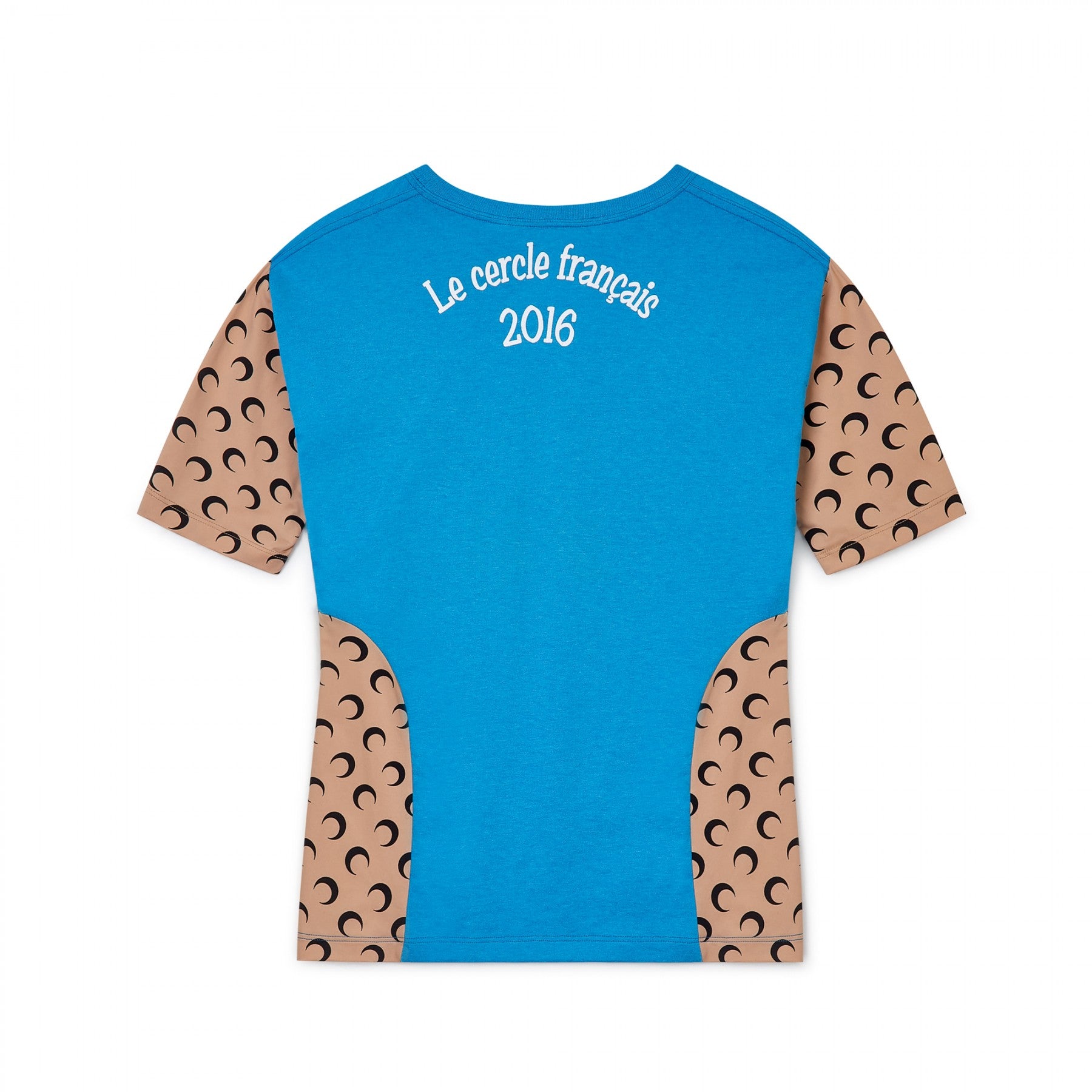 Mono - Women's Marine Serre Moon Intervened Tee - (Blue/Tan) view 2, Click to Zoom in